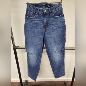 Old Navy Women's Curvy High Waisted Straight Ripped Jeans